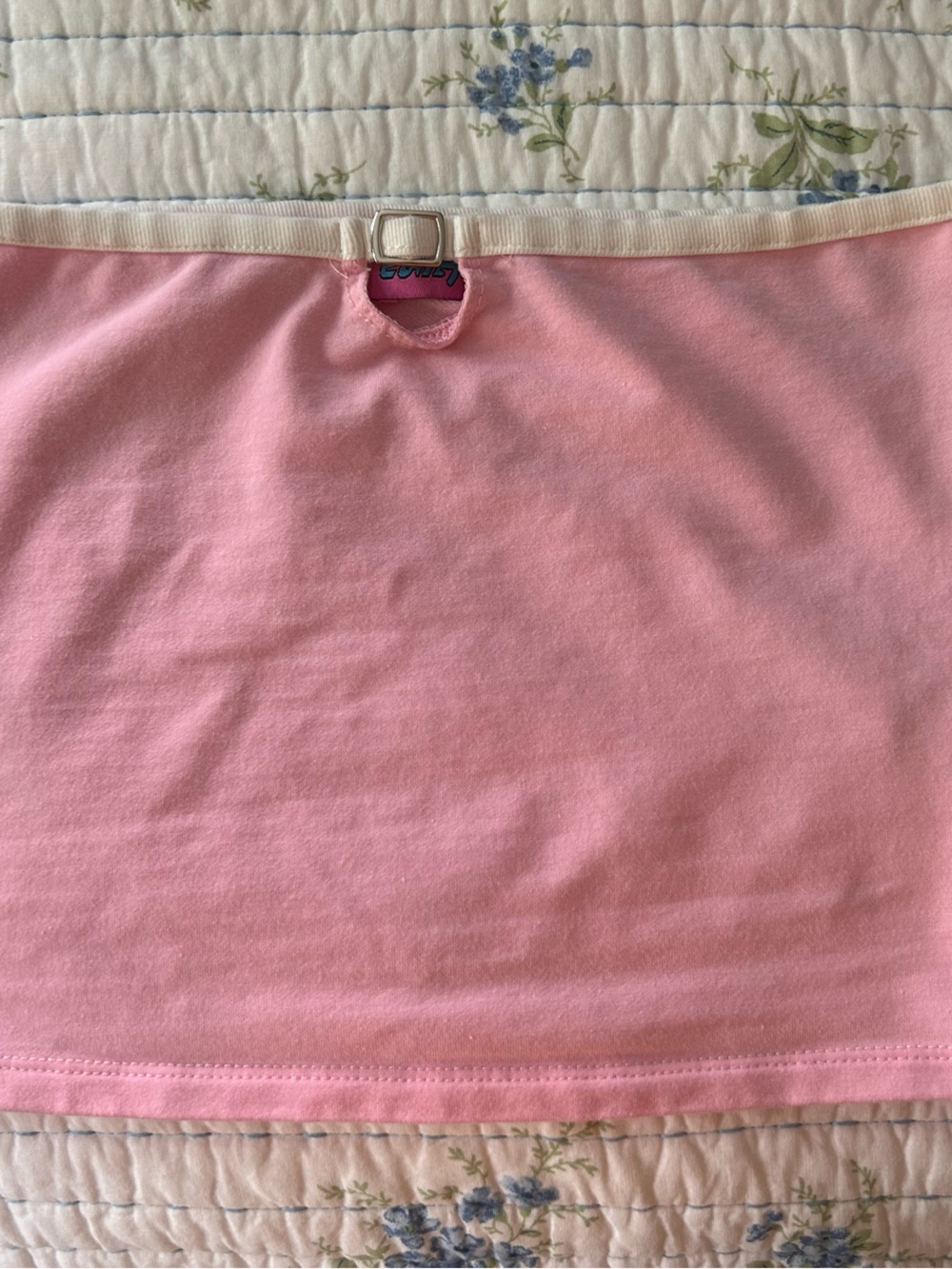 Edikted Pink Tube Top with White Trim